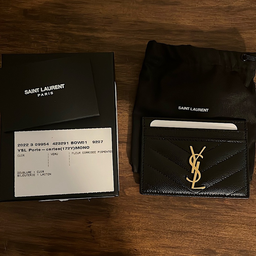YSL Monogram Leather Card Case